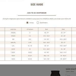 skims size chart